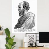 ソクラテス引用文の治療 ポスター (ホームオフィス)