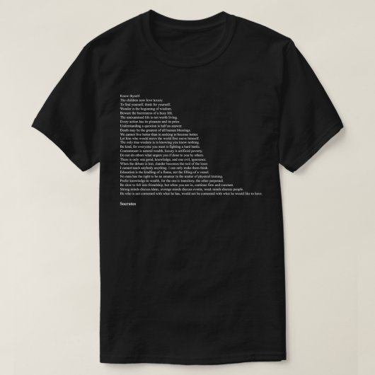 ソクラテス引用文クラシックTシャツ Tシャツ (デザイン正面)