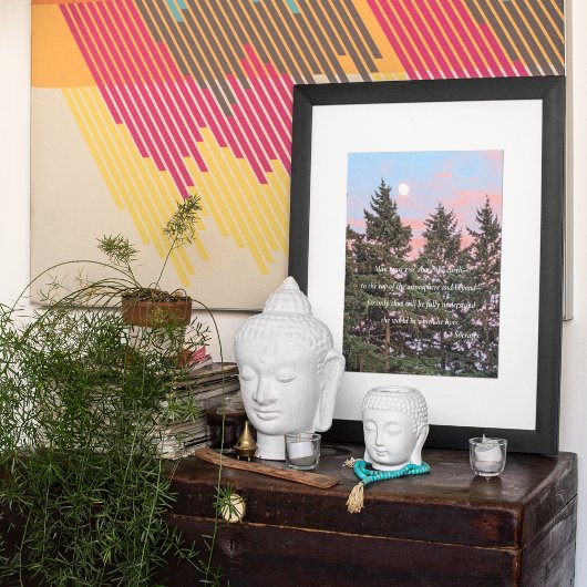 ソクラテス引用文ムーンライズatサンセット写真 ポスター