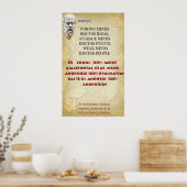 ソクラテス有名引用文 – 強い心 ポスター (キッチン)