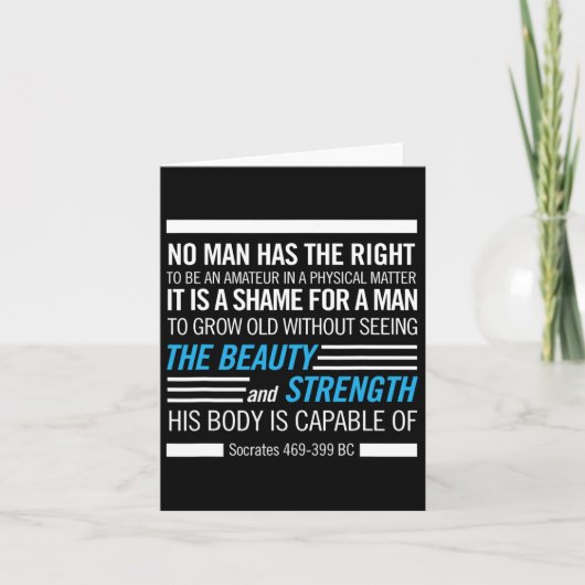 ソクラテス物理フィットネス引用文ボディビル演習 カード (正面)