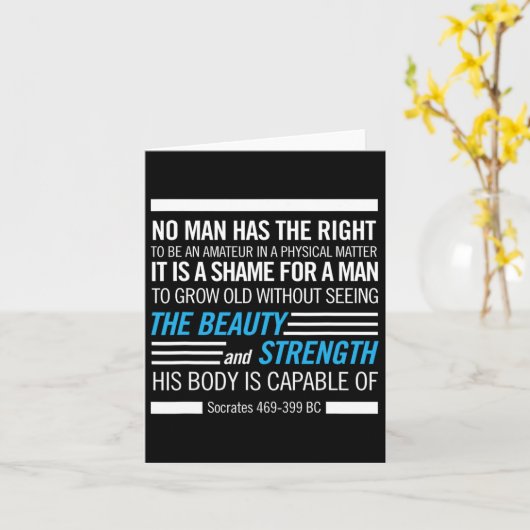 ソクラテス物理フィットネス引用文ボディビル演習 カード (黄色い花)