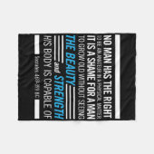 ソクラテス物理フィットネス引用文ボディビル演習 フリースブランケット (正面(横))