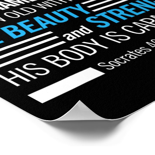 ソクラテス物理フィットネス引用文ボディビル演習 ポスター (角)