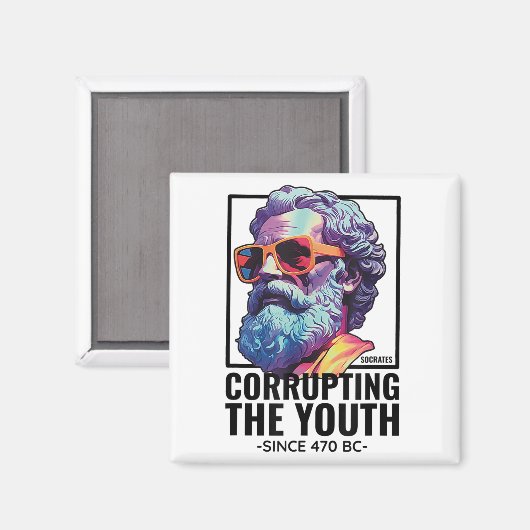 ソクラテス腐敗する青年哲学者ギリシャおもしろい語 マグネット (正面/裏面)
