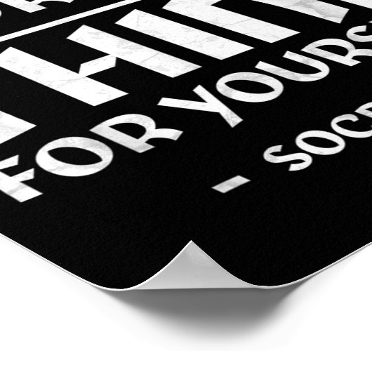 ソクラテス自己認識ストイシズム引用文ギリシャ・フィロ ポスター (角)