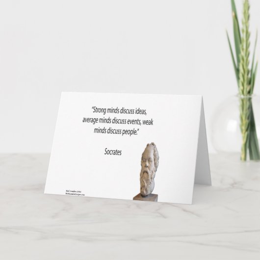 ソクラテス&有名な「マインド」引用文 カード (正面)