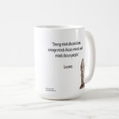 ソクラテス&有名な「マインド」引用文 コーヒーマグカップ (正面右)