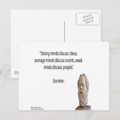 ソクラテス&有名な「マインド」引用文 ポストカード (正面/裏面)