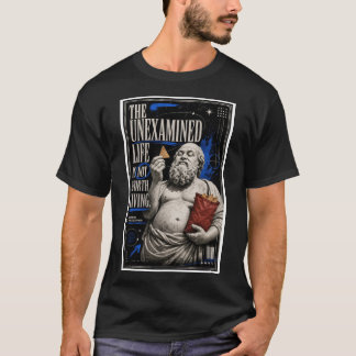 ソクラテス 未検討人生 おもしろ 哲学 ストリートWE Tシャツ