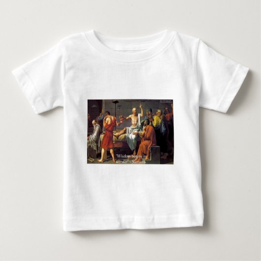ソクラテス "知恵/驚き" 引用 ギフト Tシャツ & カード (正面)
