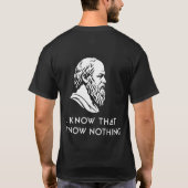 ソクラテス 私は何も知らない ギリシャ哲学者 Tシャツ (裏面)