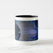 ソケットの目筋肉の3d wireframe ツートーンマグカップ (中央)