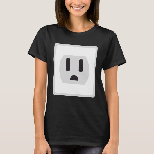 ソケット簡単プラグ及びソケット対ハロウィンコスト Tシャツ (正面)
