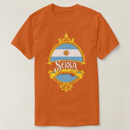 ソサファミリー・アルゼンチン国旗 Tシャツ (デザイン正面)