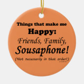 ソサフォンに幸せになれる セラミックオーナメント (正面)