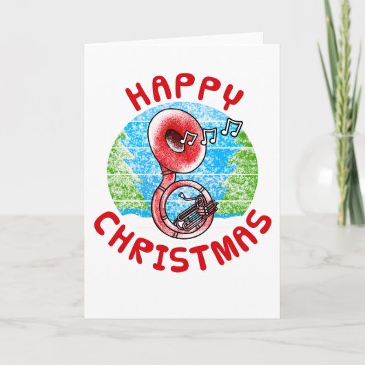 ソサフォンクリスマスカード真鍮ミュージシャン サンキューカード (正面)