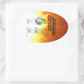 ソサフォンゾンビ爆発オーバルステッカー 楕円形シール (バッグ)