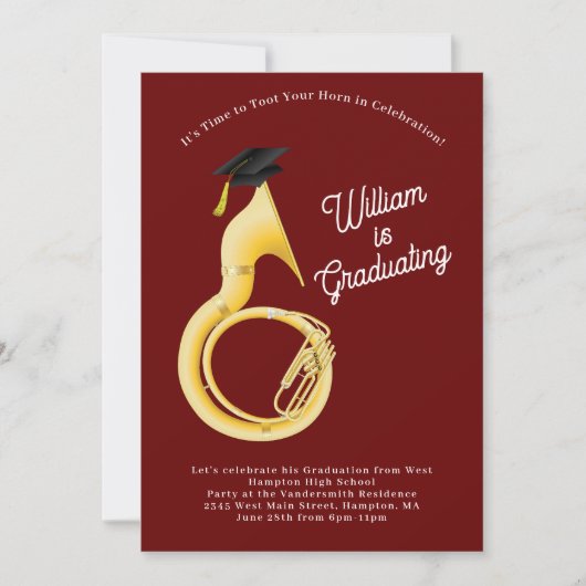 ソサフォントゥバミュージックミュージシャン卒業 招待状 (正面)