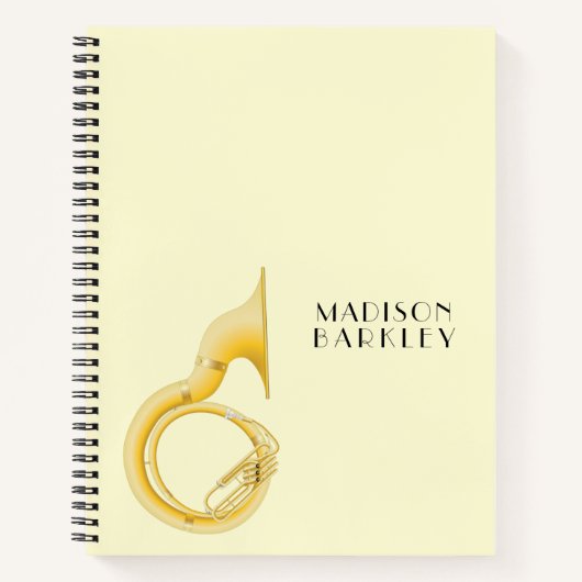 ソサフォンマーチングバンドミュージック先生ミュージシャン ノートブック (正面)