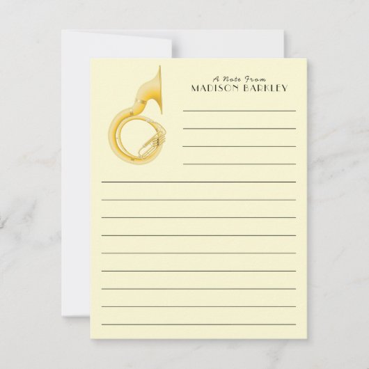 ソサフォンマーチングバンド音楽先生ミュージシャン サンキューカード (正面)