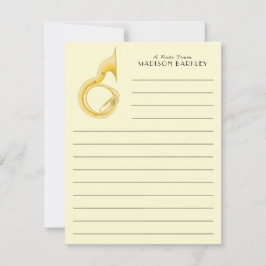 ソサフォンマーチングバンド音楽先生ミュージシャン サンキューカード