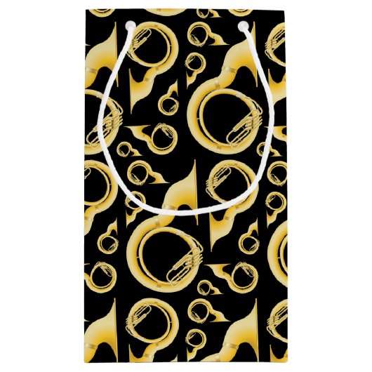 ソサフォンマーチングバンド音楽先生ミュージシャン スモールペーパーバッグ (裏面)