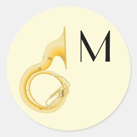 ソサフォンマーチングバンド音楽先生ミュージシャン ラウンドシール (正面)