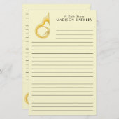 ソサフォンマーチングバンド音楽先生ミュージシャン 便箋 (正面/裏面)