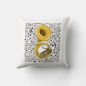 ソサフォンミュージカルノートブラスミュージシャン クッション (裏面)