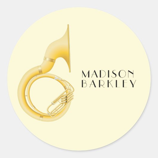 ソサフォンミュージック先生 ラウンドシール (正面)