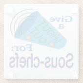 ソシェフのために大声で叫ぶ ガラスコースター (裏面)