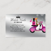 ソシ恋しく思アライトネイルサロンスクーターガールファッション 名刺 (裏面)