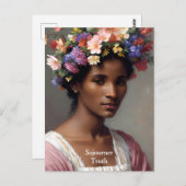 ソジャーナー真実ポートレートとフローラクラウン ポストカード (正面/裏面)