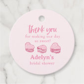 ソスウィートピンクハートブライダルシャワーメッセージカード フェイバータグ (正面)