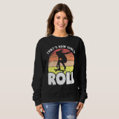 ソスケートガールズレトロスケートボードガールズスケーター スウェットシャツ (正面フル)