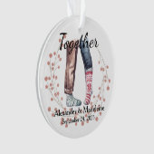 ソックカップル祝「一緒に」アクリルオーナメント オーナメント (正面)