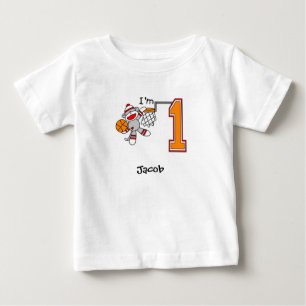 ソックサルバスケ1st誕生日ベビーTシャツ ベビーTシャツ