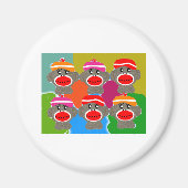 ソックサルポップ・アートのアート – アートギフト マグネット (正面)