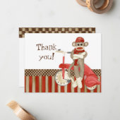 ソックサルレトロ三輪車、ありがとうノートカード ノートカード (正面/裏面インサイチュ)