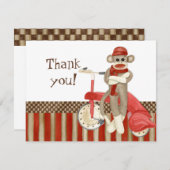 ソックサルレトロ三輪車、ありがとうノートカード ノートカード (正面/裏面)