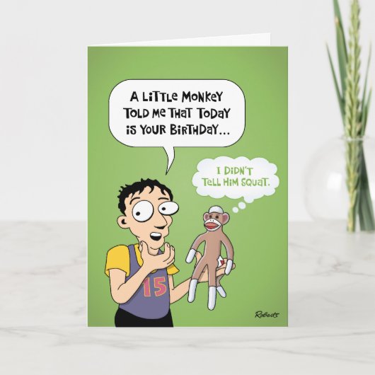 ソックサル誕生日挨拶 カード (正面)