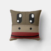 ソックサル顔デザイン装飾用クッションホームデコール クッション (裏面)