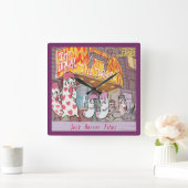 ソックスおもしろいホラーフィルム角壁時計 スクエア壁時計 (ホーム)