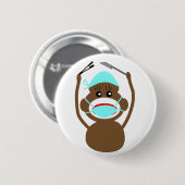 ソックスのお金の一般外科---愛らしい 缶バッジ (正面&裏面)