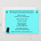 ソックスのホツプの五十年代のダンスのテーマのパーティの招待状 招待状 (裏面)