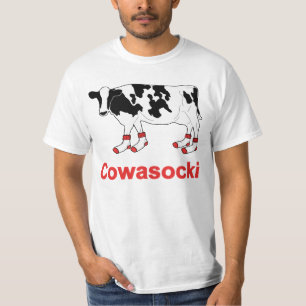 ソックスの乳牛- Cowasocki牛Socky Tシャツ