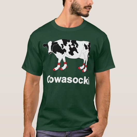ソックスの乳牛- Cowasocki牛Socky Tシャツ (正面)