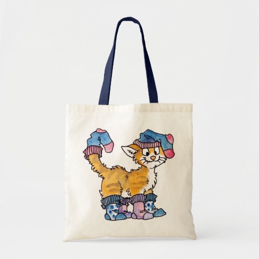 ソックスの子猫のトート トートバッグ (正面)