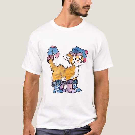 ソックスの子猫のTシャツ Tシャツ (正面)